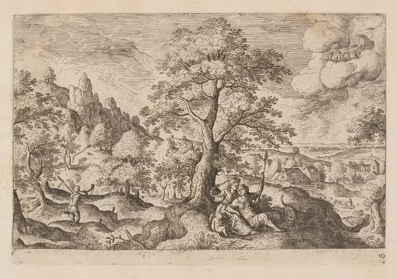Plate 10, from Landscapes with Scenes from the Old and New Testament and Ovid’s Metamorphoses
