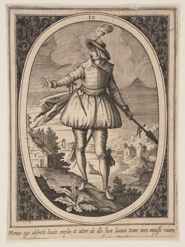 Plate 10 from Military Figures Wall Art by Heinrich Ulrich - High-Resolution Digital Print