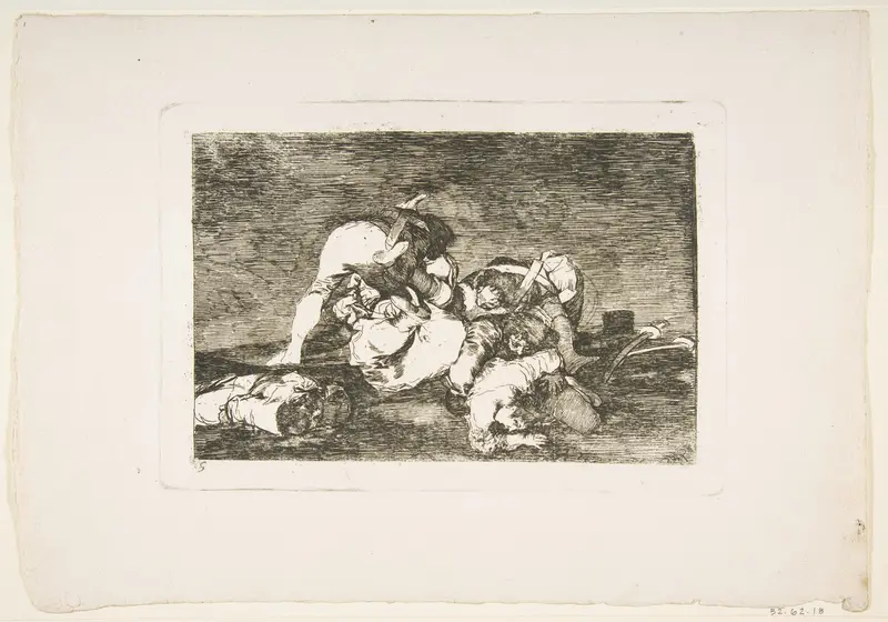 Plate 10 from "The Disasters of War" (Los Desastres de la Guerra): 'Nor do these' (Tampoco)