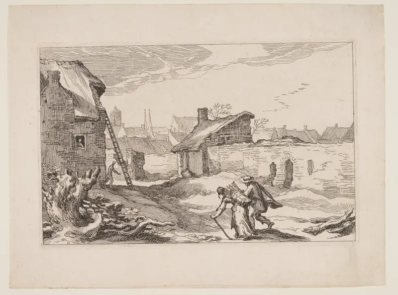 Plate 11, from Landscapes with Farmhouses Wall Art by Boetius Adams Bolswert - High-Resolution Digital Print