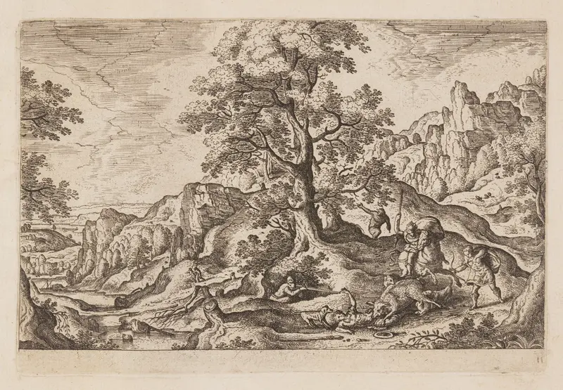 Plate 11, from Landscapes with Scenes from the Old and New Testament and Ovid’s Metamorphoses