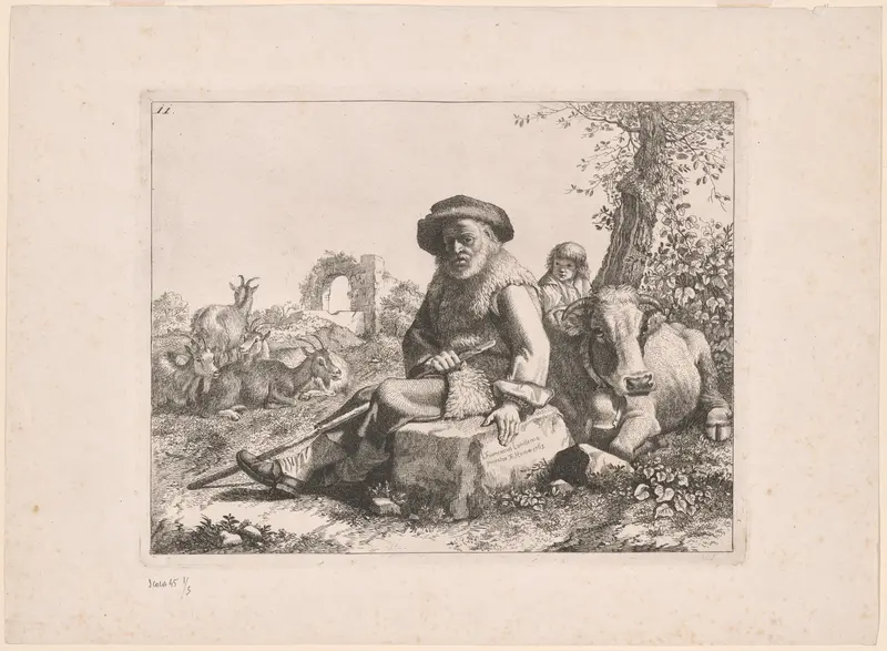 Plate 11, from The Set of 12 Pastorals Scenes