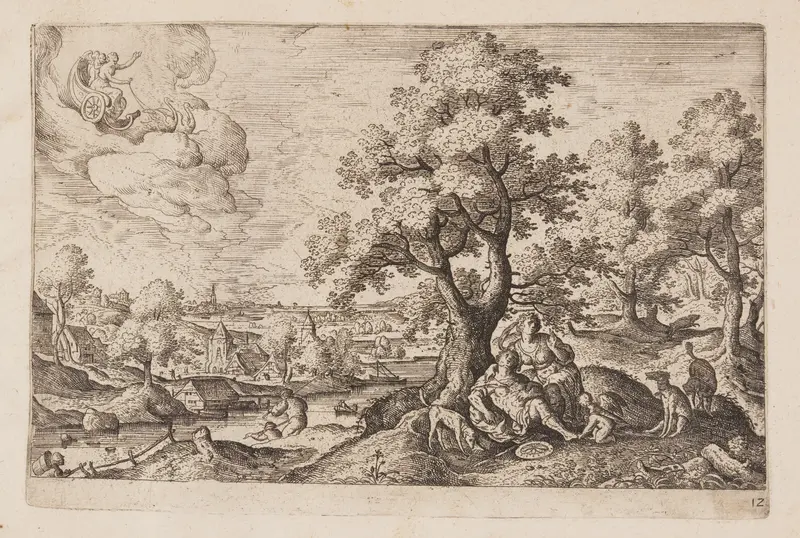 Plate 12, from Landscapes with Scenes from the Old and New Testament and Ovid’s Metamorphoses