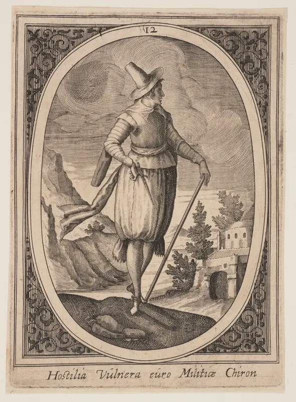 Plate 12 from Military Figures Wall Art by Heinrich Ulrich - High-Resolution Digital Print
