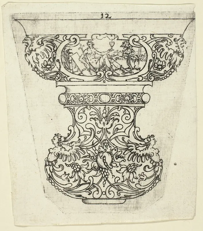 Plate 12, from twenty ornamental designs for goblets and beakers Wall Art by Master A.P. - High-Resolution Digital Print