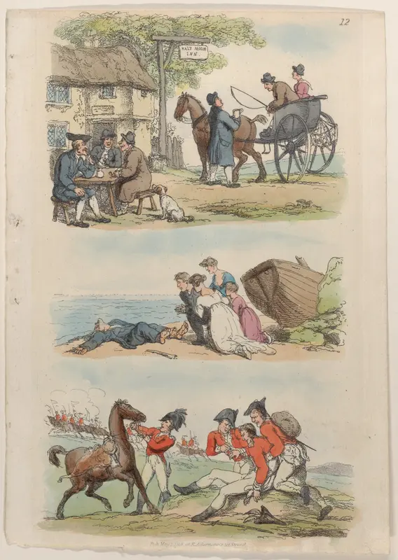 Plate 12, from "World in Miniature" Wall Art by Thomas Rowlandson - High-Resolution Digital Print