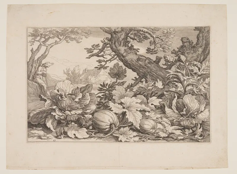 Plate 13, from Landscapes with Farmhouses Wall Art by Boetius Adams Bolswert - High-Resolution Digital Print