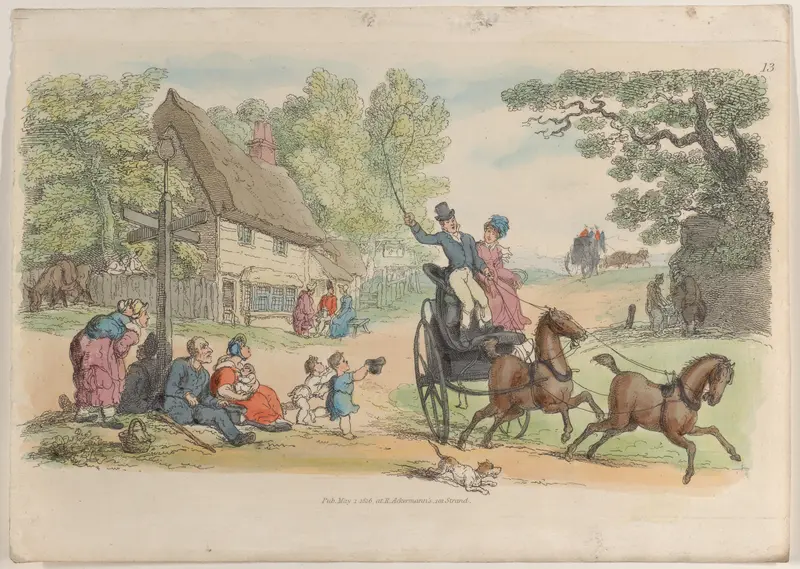 Plate 13, from "World in Miniature" Wall Art by Thomas Rowlandson - High-Resolution Digital Print