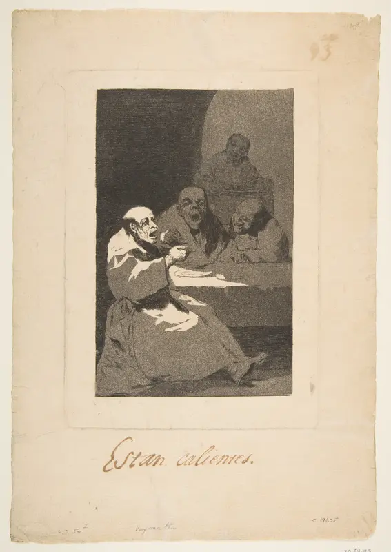 Plate 13: They are Hot (Estan Calientes), from "Los Caprichos"