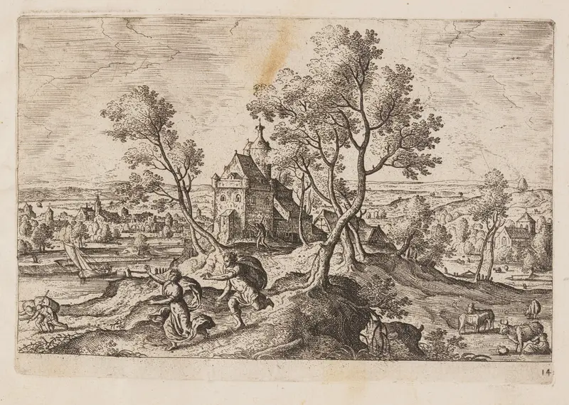 Plate 14, from Landscapes with Scenes from the Old and New Testament and Ovid’s Metamorphoses