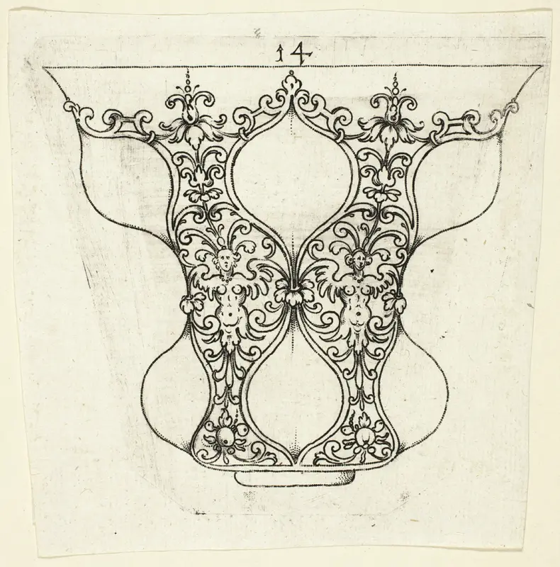 Plate 14, from twenty ornamental designs for goblets and beakers Wall Art by Master A.P. - High-Resolution Digital Print