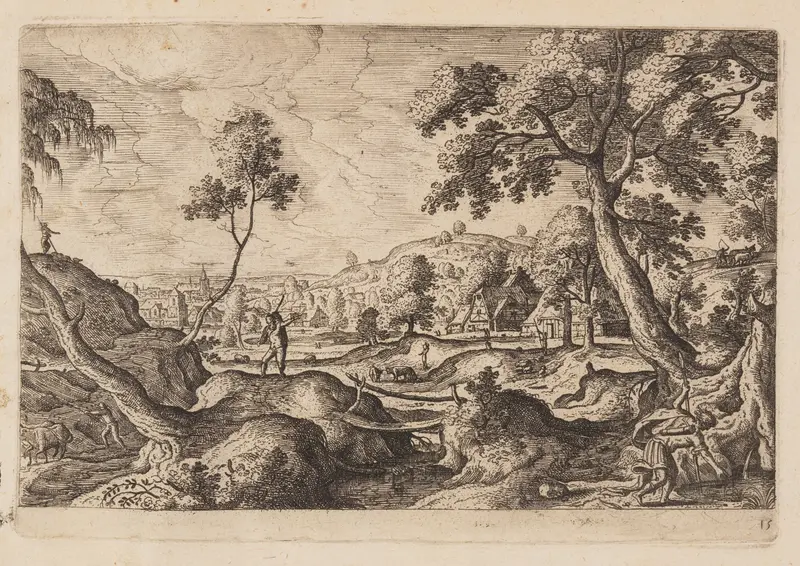 Plate 15, from Landscapes with Scenes from the Old and New Testament and Ovid’s Metamorphoses