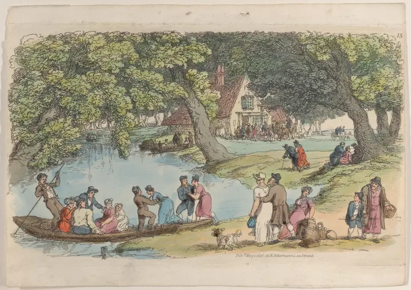 Plate 15, from "World in Miniature" Wall Art by Thomas Rowlandson - High-Resolution Digital Print