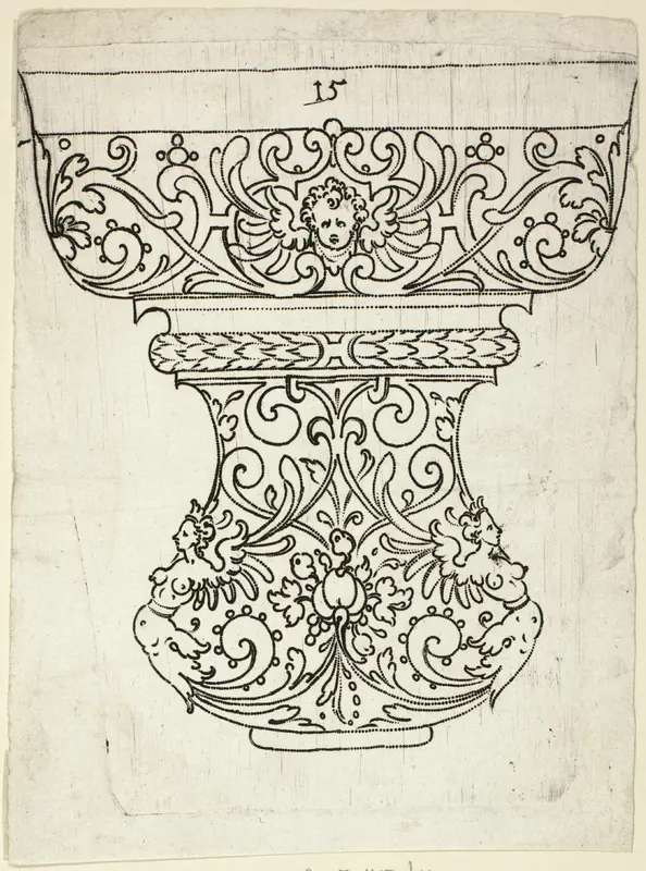 Plate 15, from XX Stuck zum (ornamental designs for goblets and beakers) Wall Art by Master A.P. - High-Resolution Digital Print