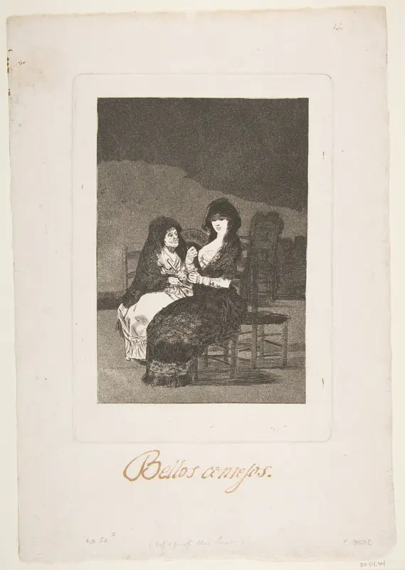 Plate 15: Pretty Advice (Bellos Consejos), from "Los Caprichos"