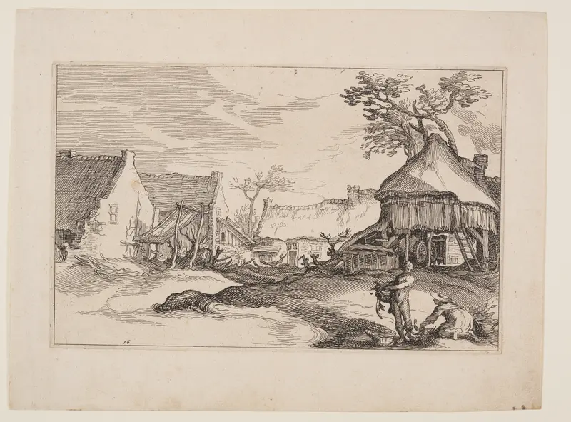 Plate 16, from Landscapes with Farmhouses Wall Art by Boetius Adams Bolswert - High-Resolution Digital Print