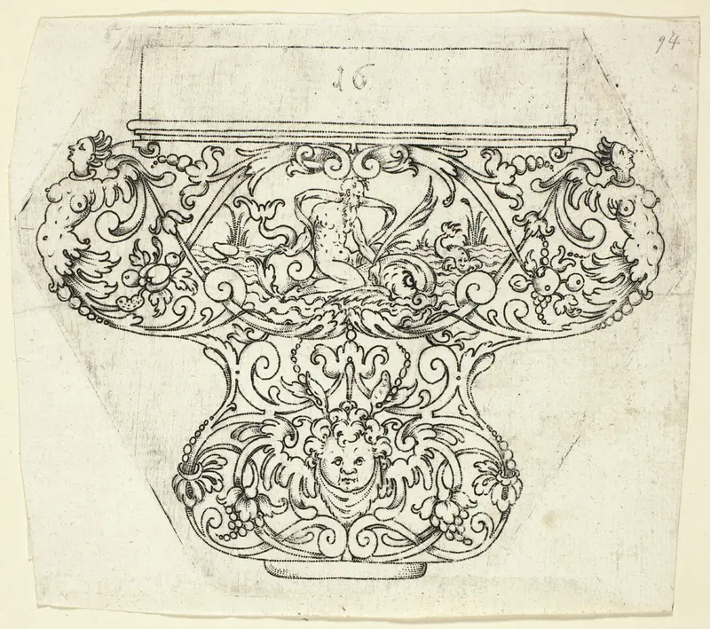 Plate 16, from twenty ornamental designs for goblets and beakers Wall Art by Master A.P. - High-Resolution Digital Print