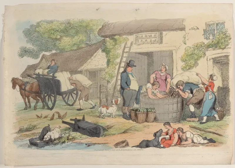Plate 16, from "World in Miniature" Wall Art by Thomas Rowlandson - High-Resolution Digital Print