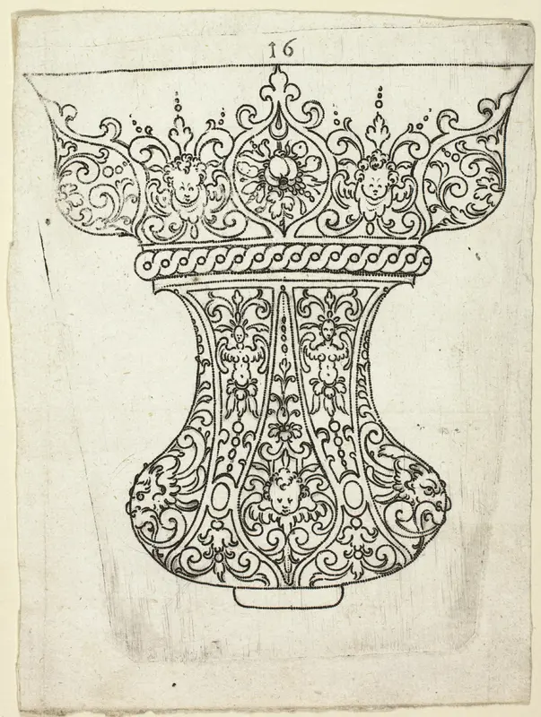 Plate 16, from XX Stuck zum (ornamental designs for goblets and beakers) Wall Art by Master A.P. - High-Resolution Digital Print