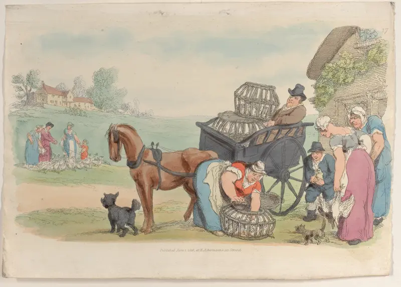 Plate 17, from "World in Miniature" Wall Art by Thomas Rowlandson - High-Resolution Digital Print