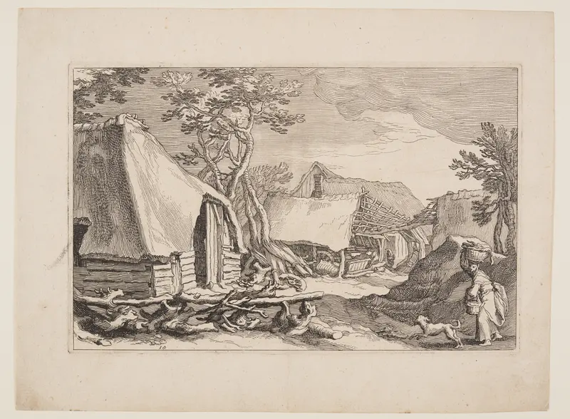 Plate 18, from Landscapes with Farmhouses Wall Art by Boetius Adams Bolswert - High-Resolution Digital Print