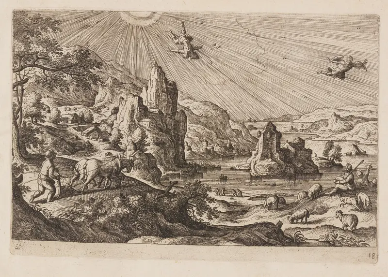 Plate 18, from Landscapes with Scenes from the Old and New Testament and Ovid’s Metamorphoses