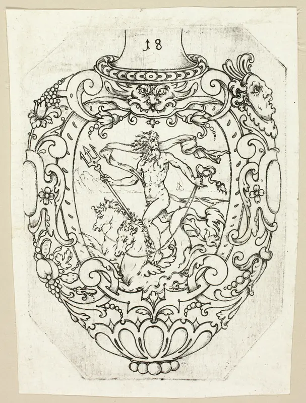 Plate 18, from twenty ornamental designs for goblets and beakers Wall Art by Master A.P. - High-Resolution Digital Print