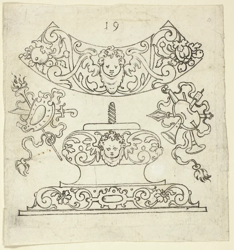 Plate 19, from XX Stuck zum (ornamental designs for goblets and beakers) Wall Art by Master A.P. - High-Resolution Digital Print