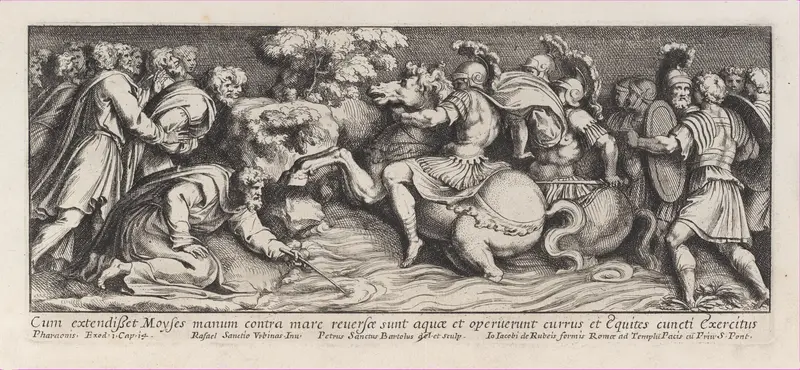Plate 2: Cain and Abel from Genesis Chapter 4, after a lost fresco in the basamento of Bay 2 of the Vatican Loggia Wall Art by Pietro Santi Bartoli - High-Resolution Digital Print