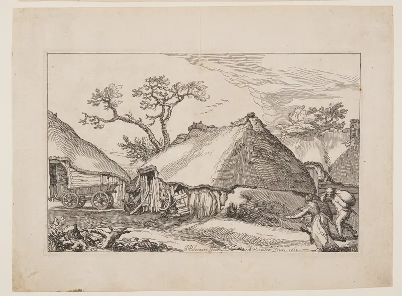 Plate 2, from Landscapes with Farmhouses Wall Art by Boetius Adams Bolswert - High-Resolution Digital Print