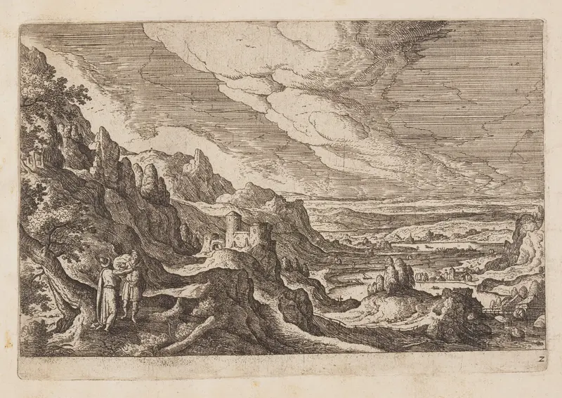 Plate 2, from Landscapes with Scenes from the Old and New Testament and Ovid’s Metamorphoses