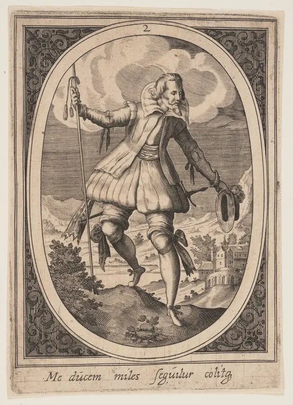 Plate 2 from Military Figures Wall Art by Heinrich Ulrich - High-Resolution Digital Print