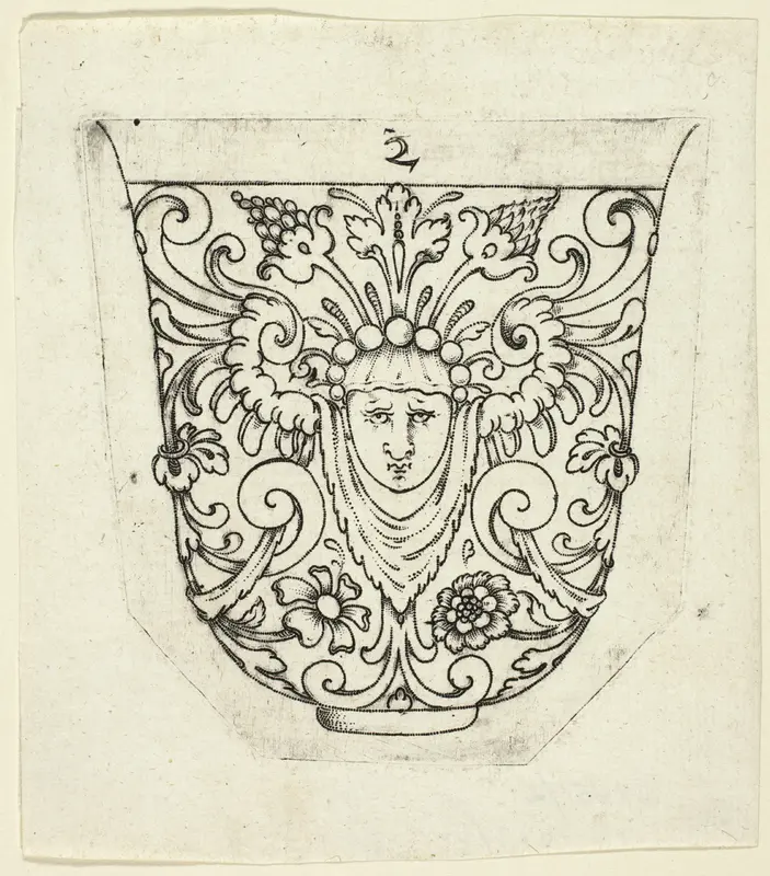 Plate 2, from twenty ornamental designs for goblets and beakers Wall Art by Master A.P. - High-Resolution Digital Print