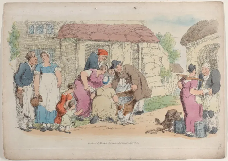 Plate 2, from "World in Miniature" Wall Art by Thomas Rowlandson - High-Resolution Digital Print