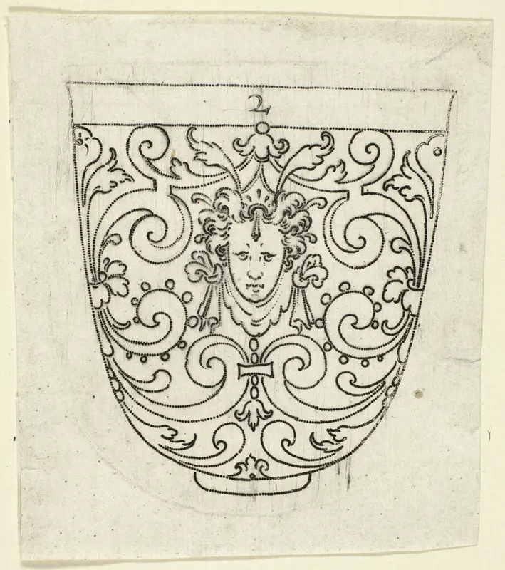 Plate 2, from XX Stuck zum (ornamental designs for goblets and beakers) Wall Art by Master A.P. - High-Resolution Digital Print