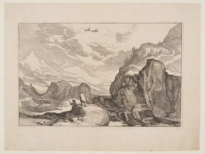Plate 20, from Landscapes with Farmhouses Wall Art by Boetius Adams Bolswert - High-Resolution Digital Print