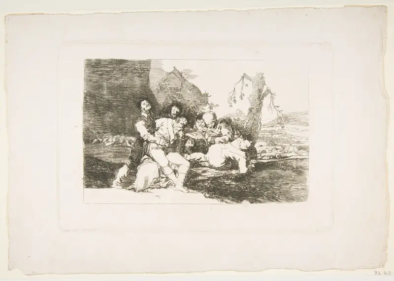 Plate 20 from "The Disasters of War" (Los Desastres de la Guerra): 'Get them well, and on to the next' (Curarlos y á otra)