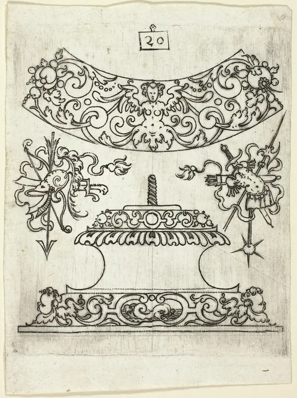 Plate 20, from XX Stuck zum (ornamental designs for goblets and beakers) Wall Art by Master A.P. - High-Resolution Digital Print