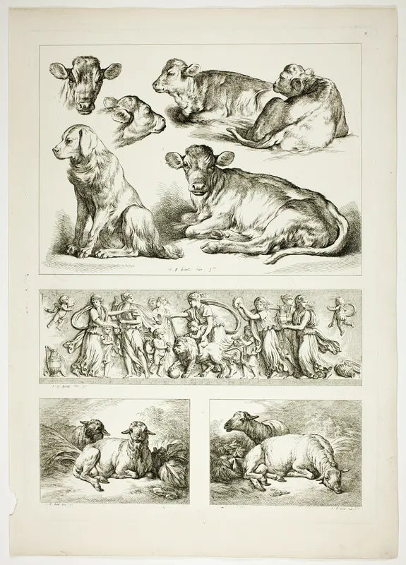 Plate 20 of 38 from Oeuvres de J. B. Huet Wall Art by Jean Baptiste Huet - High-Resolution Digital Print