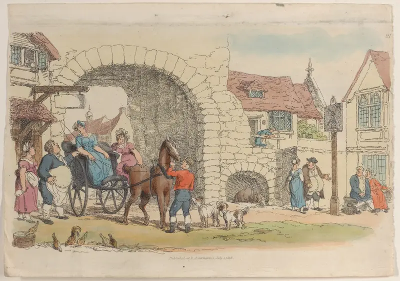 Plate 21, from "World in Miniature" Wall Art by Thomas Rowlandson - High-Resolution Digital Print