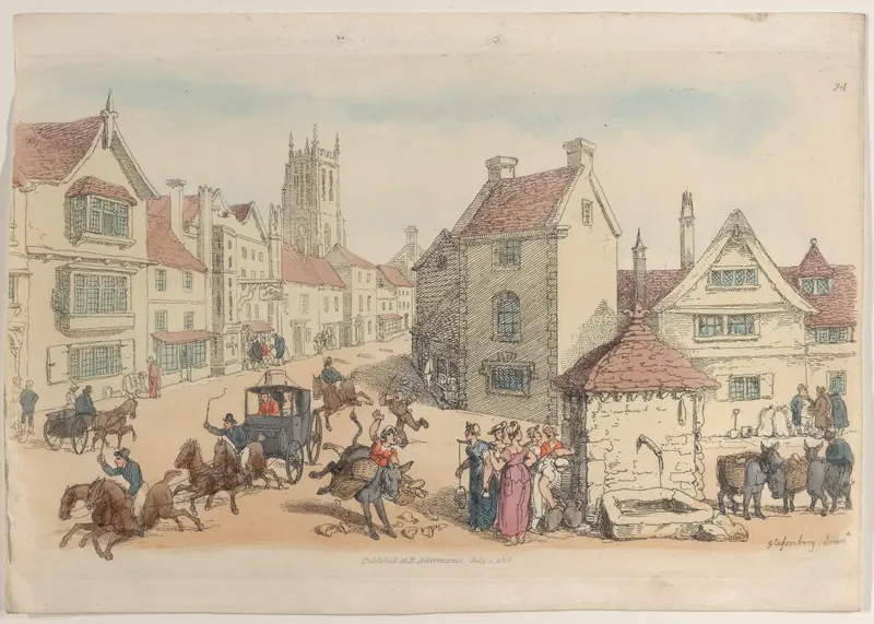 Plate 24, from "World in Miniature" Wall Art by Thomas Rowlandson - High-Resolution Digital Print
