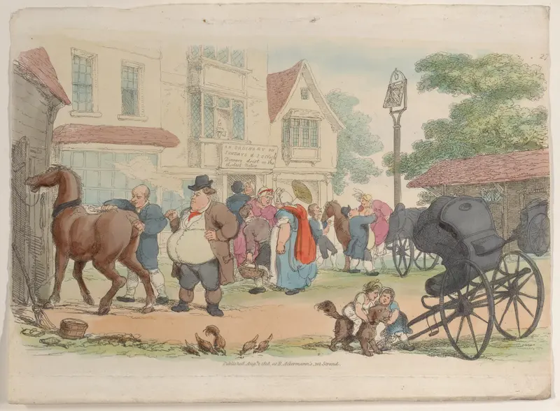 Plate 27, from "World in Miniature" Wall Art by Thomas Rowlandson - High-Resolution Digital Print