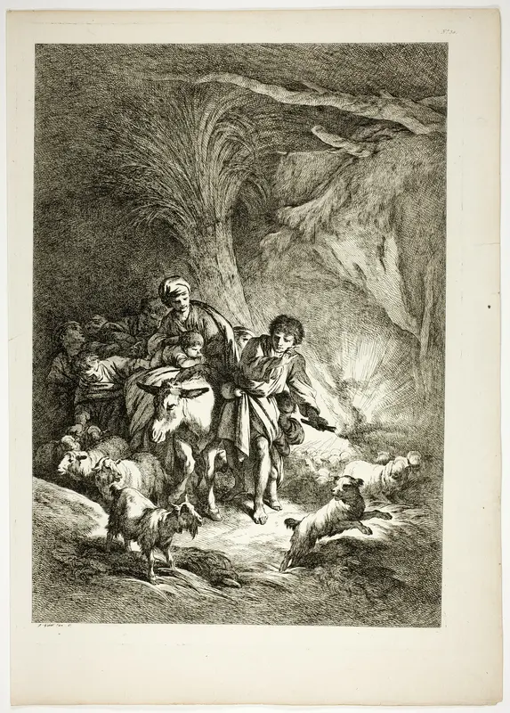 Plate 30 of 38 from Oeuvres de J. B. Huet Wall Art by Jean Baptiste Huet - High-Resolution Digital Print