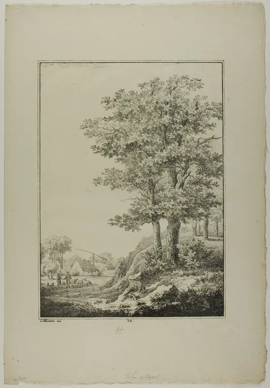 Plate 32 from Blatt Baum und Landschafts Studien Wall Art by Lorenz Ekemann Alesson - High-Resolution Digital Print