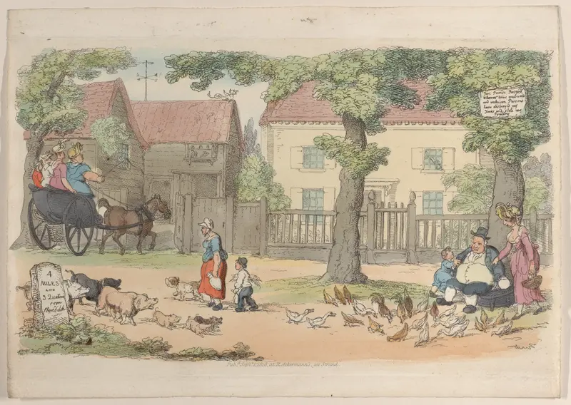 Plate 32, from "World in Miniature" Wall Art by Thomas Rowlandson - High-Resolution Digital Print