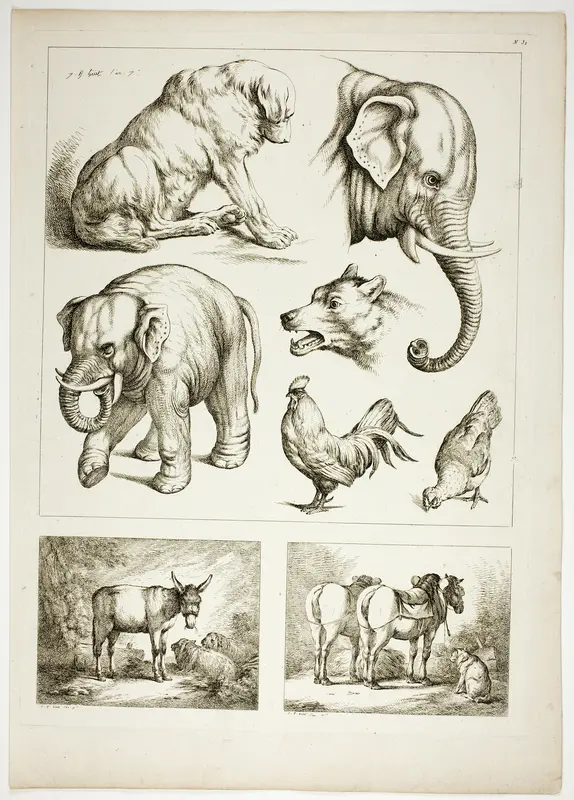 Plate 32 of 38 from Oeuvres de J. B. Huet