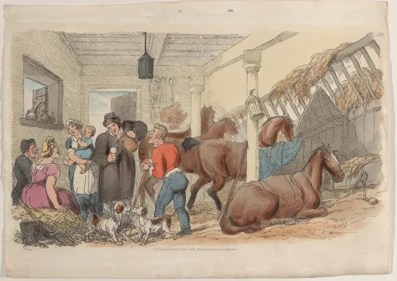 Plate 36, from "World in Miniature" Wall Art by Thomas Rowlandson - High-Resolution Digital Print