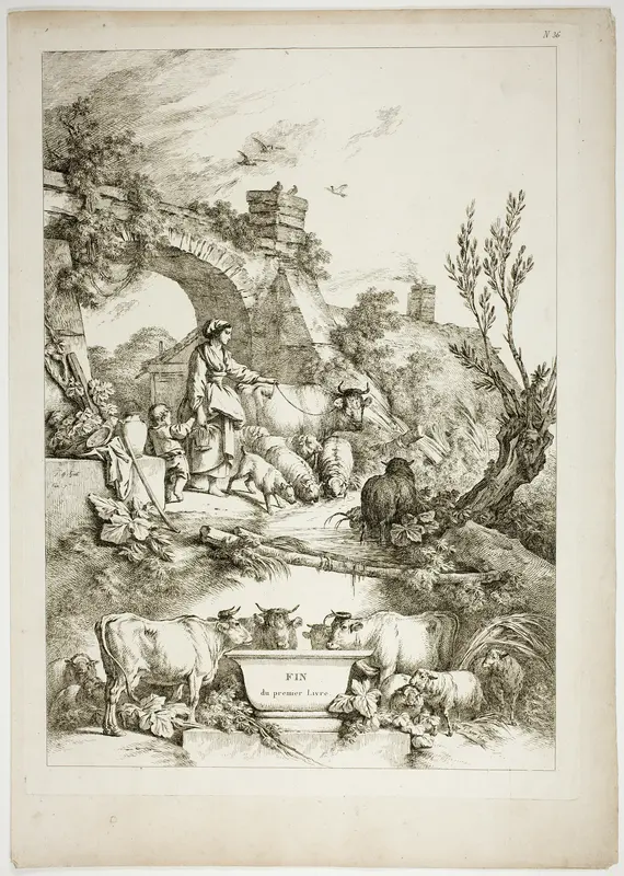Plate 36 of 38 from Oeuvres de J. B. Huet