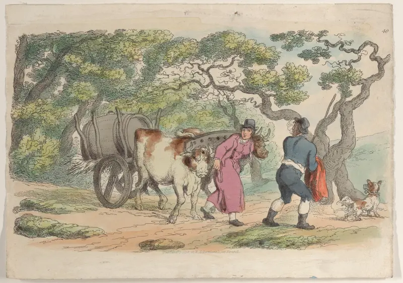 Plate 40, from "World in Miniature" Wall Art by Thomas Rowlandson - High-Resolution Digital Print