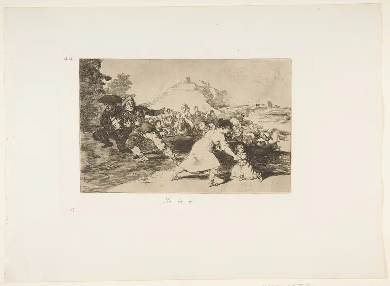 Plate 44 from "The Disasters of War" (Los Desastres de la Guerra): I saw it (Yo lo vi) Wall Art by Goya (Francisco de Goya y Lucientes) - High-Resolution Digital Print